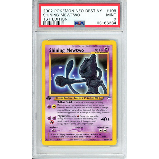 Pokemon Graded: Shining Mewtwo 1St Edition 109/105 Neo Destiny (2002) Holo PSA 9