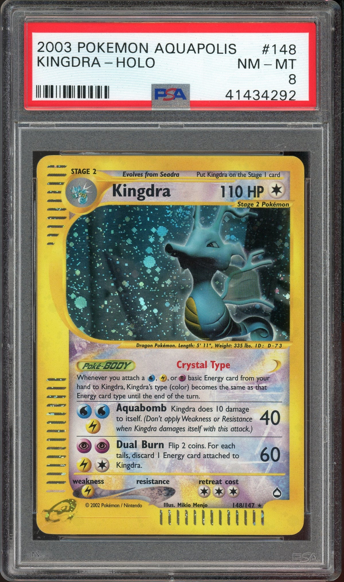 PSA 8 Kingdra-Holo