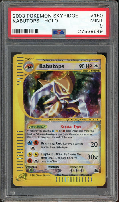 PSA 9 Kabutops-Holo