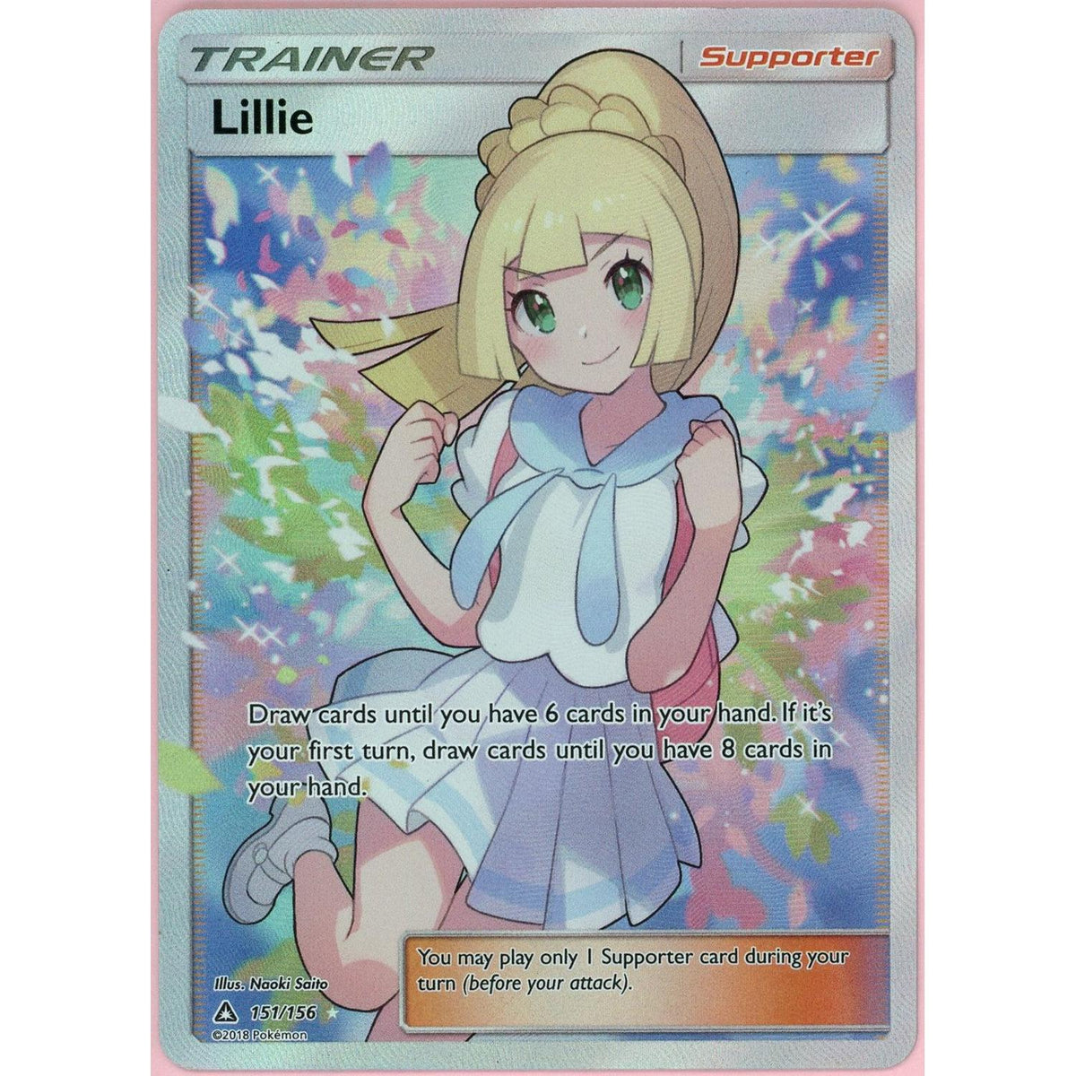 Pokemon Single: Lillie 151/157 Ultra Prism (2018) Full Art Trainer Nm