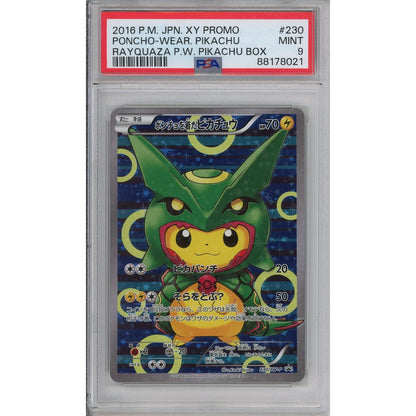 Pokemon Graded: Pikachu In Rayquaza Poncho PSA 9