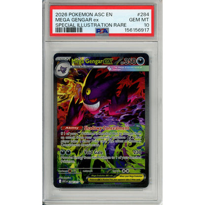 Pokemon Graded: Mega Gengar Ex 284/217 Ascended Heroes (2026) Sir PSA 10