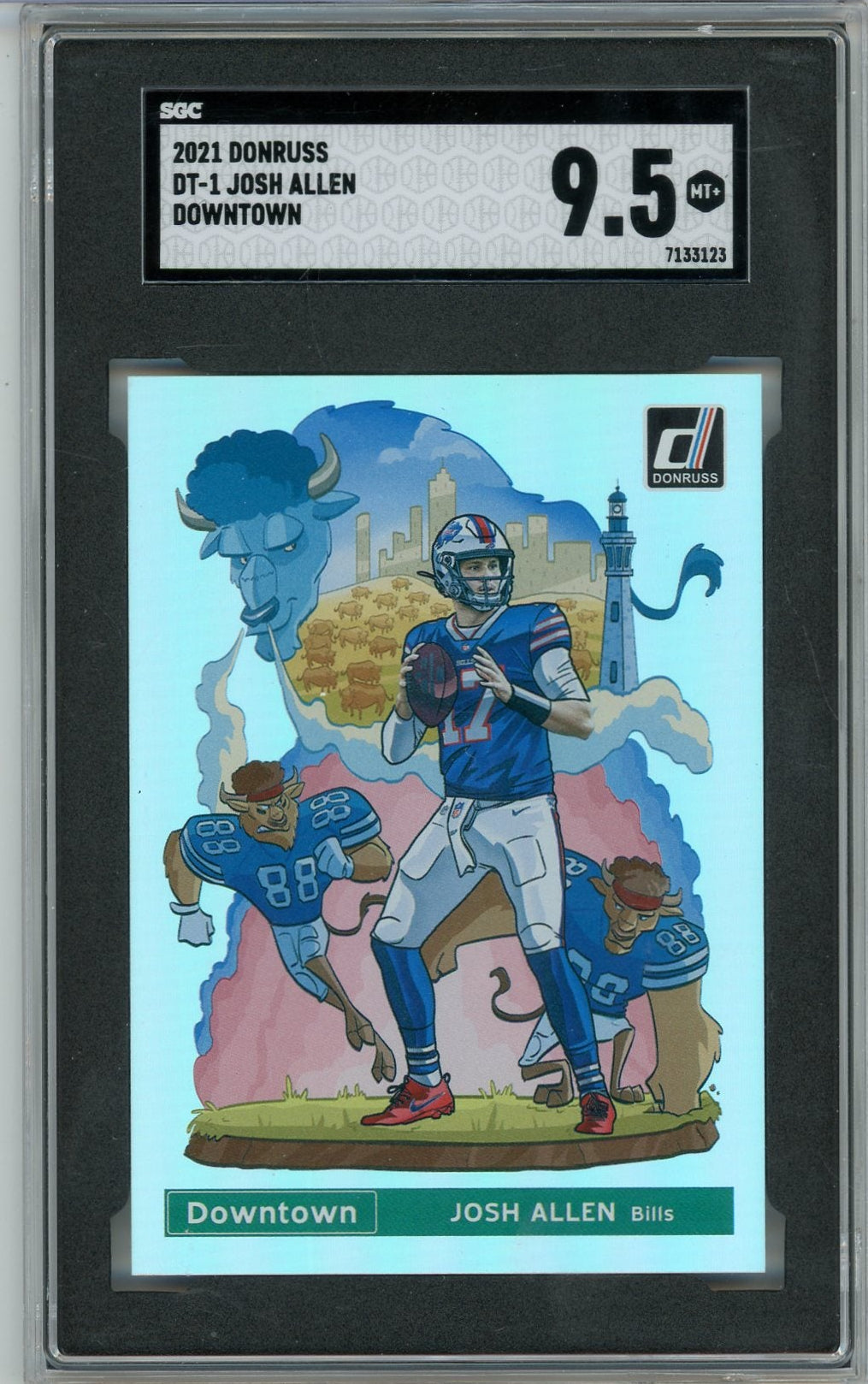 Josh Allen 2021 Panini Donruss Downtown SGC 9.5