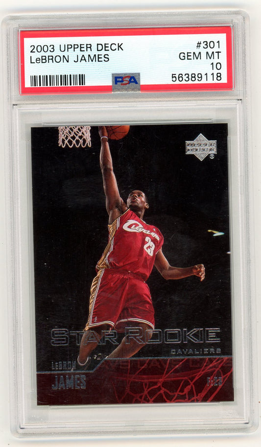 Lebron James 2003 Upper Deck Star Rookie #301 PSA 10