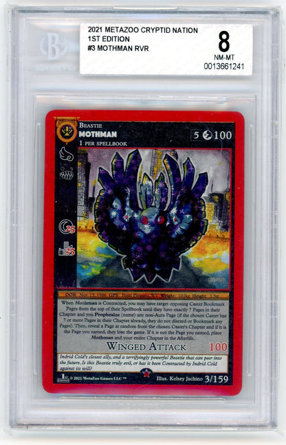 Mothman 2021 Metazoo Cryptid Nation 1St Edition Holo # 3 Rvr BGS 8