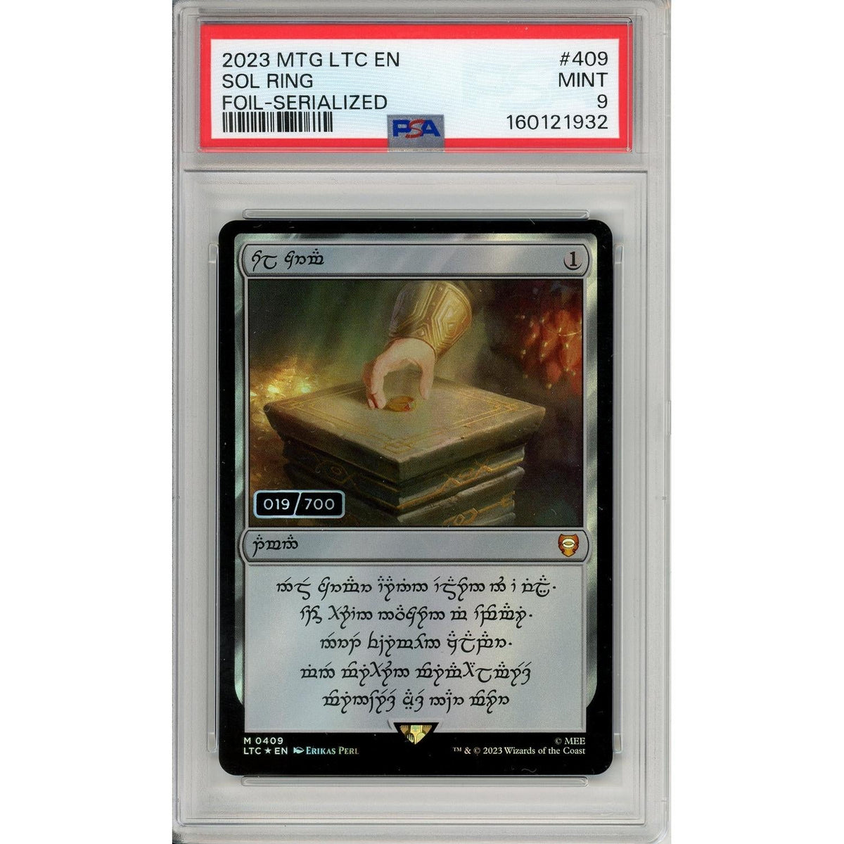 Magic The Gathering Graded: Sol Ring Serialized Lord Of The Rings (2023) Foil PSA 9