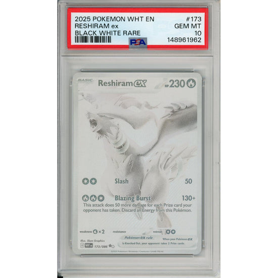 Pokemon Graded: Reshiram Ex 173/86 White Flare (2025) PSA 10