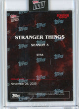 2025 Topps Now Stranger Things #STRA Green /99 Season 5 Cover Art Card
