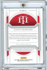 2024 Panini National Treasures Justin Crawford #PMSJC /49 Rookie Patch Auto Rookie RC Baseball Card