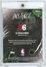 2025 Topps Chrome VJ Edgecombe #INS13 /50 Instinct Gold Refractor Rookie RC Basketball Card