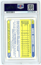 Graded 1987 Topps Traded Greg Maddux #70T Rookie RC Baseball Card PSA 10 Gem Mint
