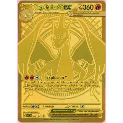Pokemon Single: Mega Charizard Y Ex 294/217 Ascended Heroes (2026) Hyper Rare Nm