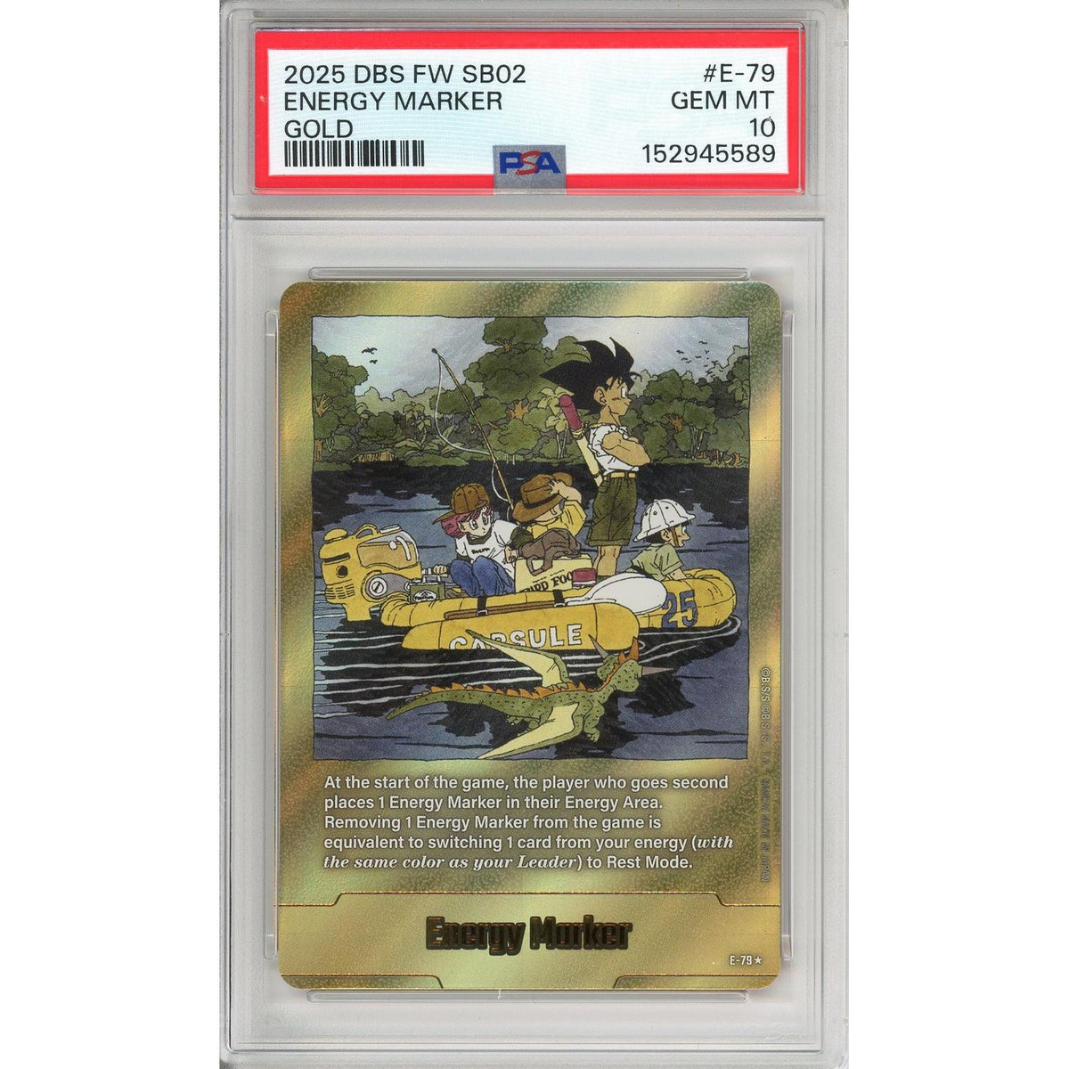 Dragon Ball Graded: Energy Marker E-79 Fusion World (2025) Gold PSA 10
