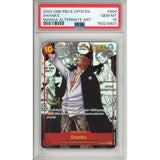 One Piece Graded: Shanks Op09-004 Emperors Of The New World (2024) Manga Alt Art PSA 10