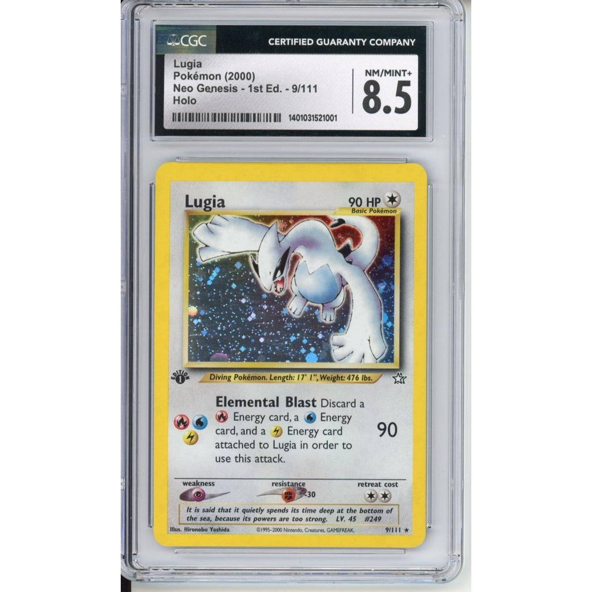 Pokemon Graded: Neo Genesis 1St Edition Lugia CGC 8.5