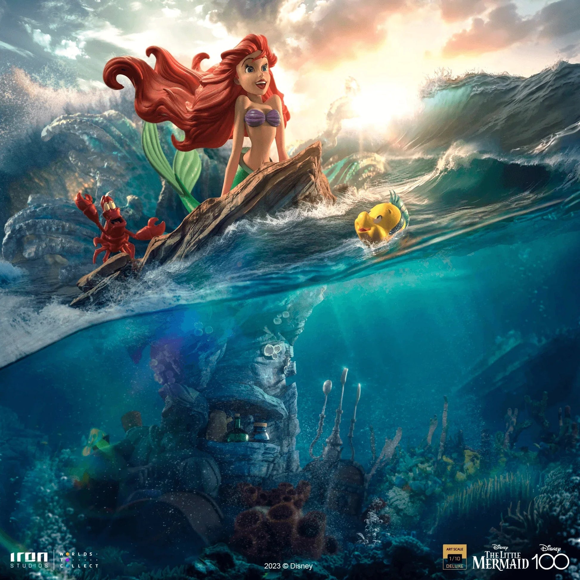 Iron Studios - Disney 100th - Little Mermaid - Deluxe Art Scale Statue 1/10