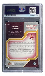 James Harden Signed Slabbed 2009 UD Draft Edition #40 Rookie Card PSA/DNA Gem MT 10
