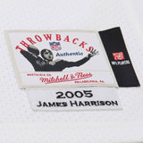 Mitchell & Ness James Harrison Pittsburgh Steelers 2005 White Authentic Jersey