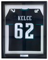 Jason Kelce Philadelphia Signed Framed Black Football Jersey PSA ITP Hologram