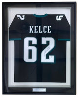 Jason Kelce Philadelphia Signed Framed Black Football Jersey PSA ITP Hologram