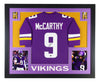 JJ McCarthy Minnesota Signed Framed Purple Football Jersey BAS