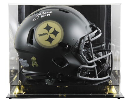 Mean Joe Green (Hof) Signed Pittsburgh Steelers Full-Size Authentic On-Field Salute To Service Speed Helmet (Beckett) W/ Case