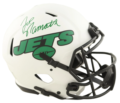 Joe Namath Autographed Jets Full-Size Authentic On-Field Lunar Eclipse Alternate Speed Helmet (Beckett)