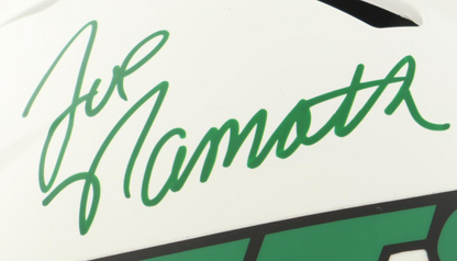 Joe Namath Autographed Jets Full-Size Authentic On-Field Lunar Eclipse Alternate Speed Helmet (Beckett)