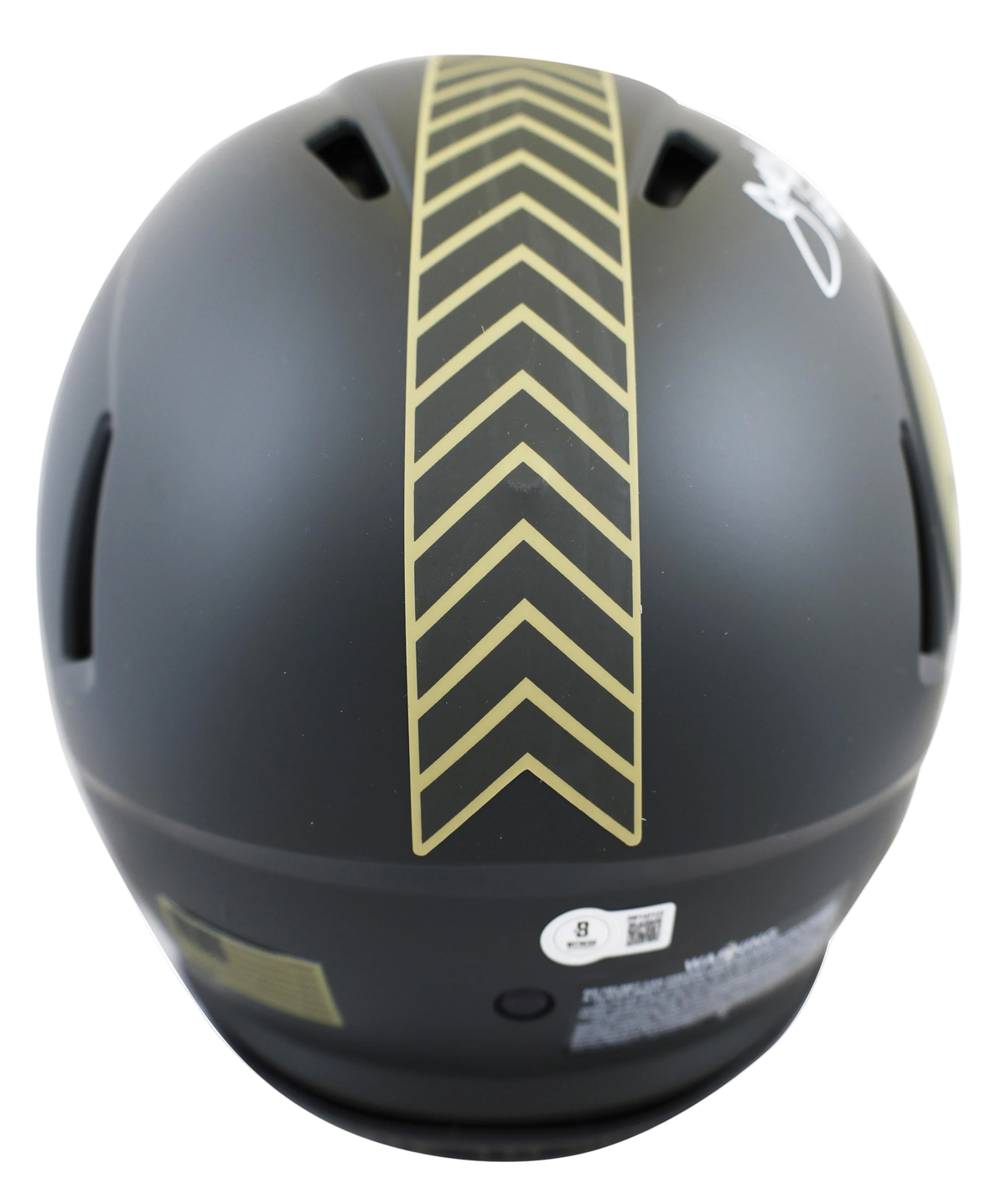 Mean Joe Green (Hof) Signed Pittsburgh Steelers Full-Size Authentic On-Field Salute To Service Speed Helmet (Beckett) W/ Case