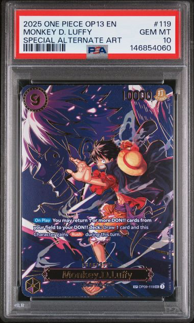 Monkey.D.Luffy - Op13 Carrying On His Will Sp - 2025 One Piece - PSA 10