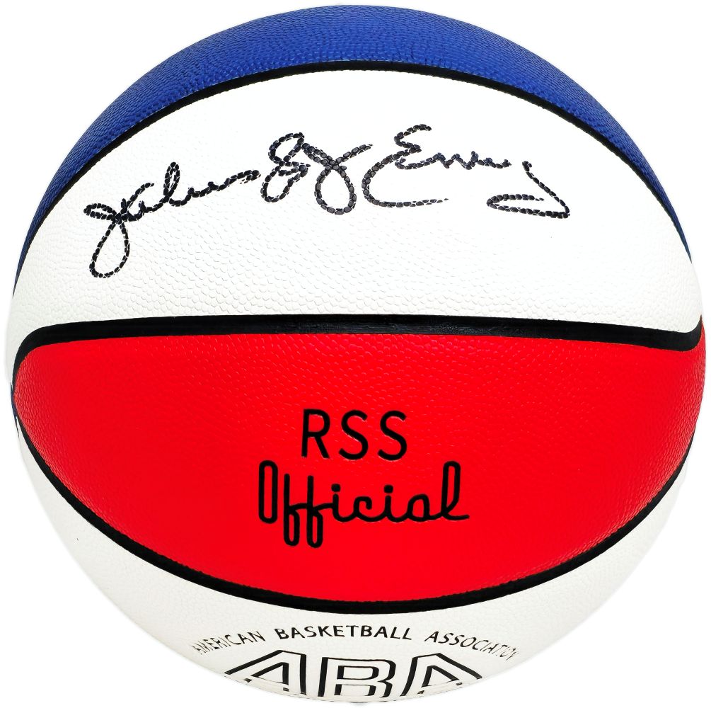 Julius Dr. J Erving New Jersey Nets Signed Official ABA Basketball BAS