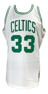 Larry Bird Signed Celtics White M&N Hardwood Classics Swingman Jersey BAS ITP
