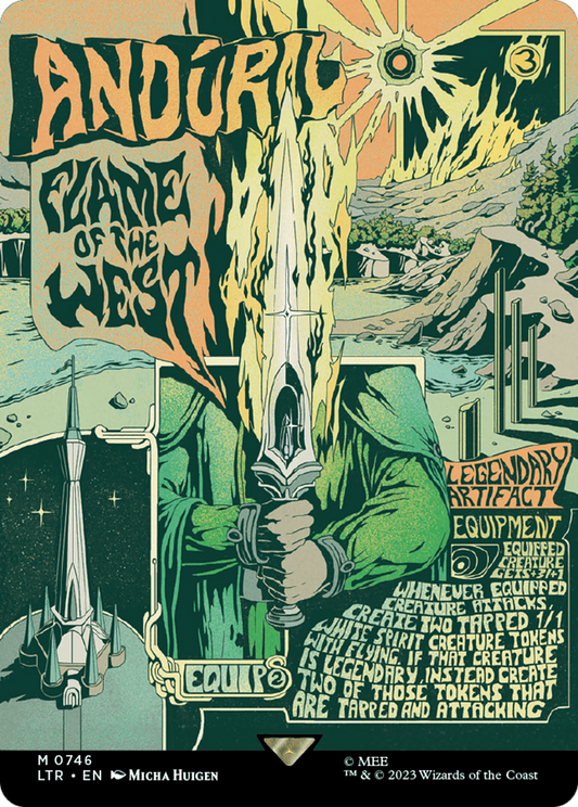 Anduril, Flame Of The West (Borderless Poster) - Universes Beyond: The Lord Of The Rings: Tales Of Middle-Earth (Ltr)