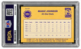 Magic Johnson Signed On Card 1986 Star #5 Lakers Trading Card PSA/DNA Gem MT 10