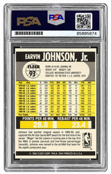 Magic Johnson Signed 1990 Fleer #93 Lakers Card PSA/DNA Gem MT 10