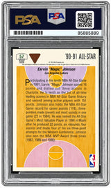 Magic Johnson Signed 1991-92 Upper Deck #57 Lakers Card PSA/DNA Gem MT 10