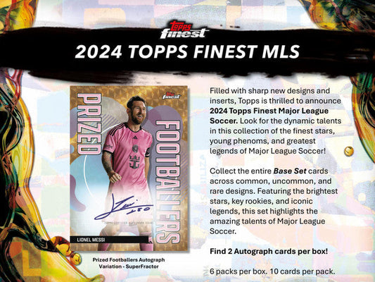2024 Topps Finest Mls Soccer Hobby 8 Box Case