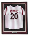 Mike Schmidt Philadelphia Signed Framed White Baseball Jersey BAS