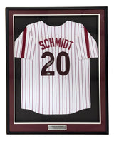 Mike Schmidt Philadelphia Signed Framed White Baseball Jersey BAS