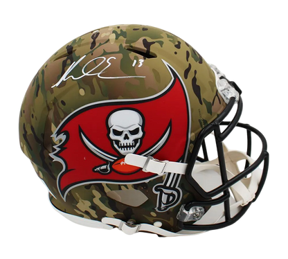 Mike Evans Autographed Buccaneers Camo Full-Size Authentic On-Field Speed Helmet (Beckett)