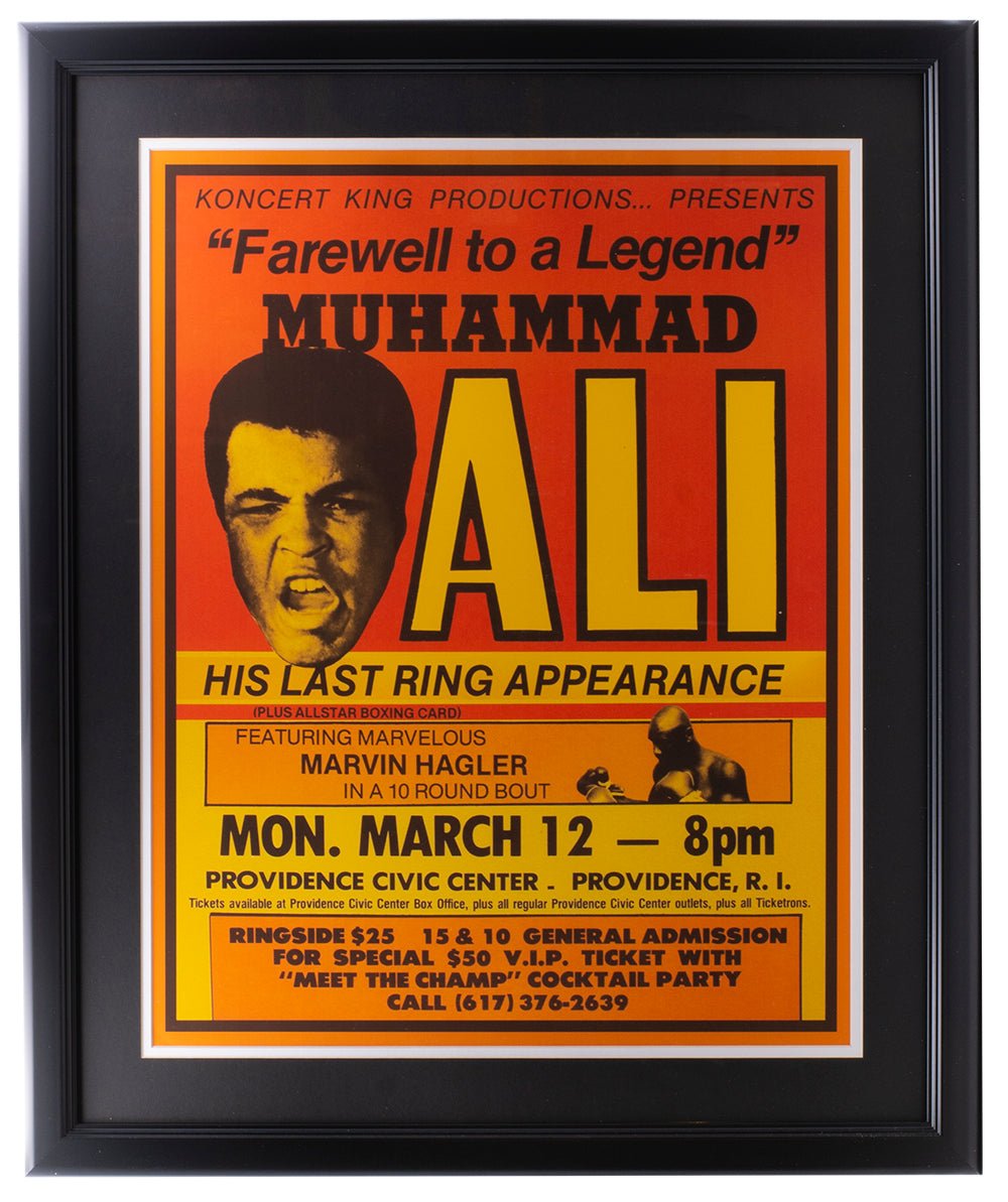 1979 Muhammad Ali Farewell To A Legend Framed Boxing Fight Poster