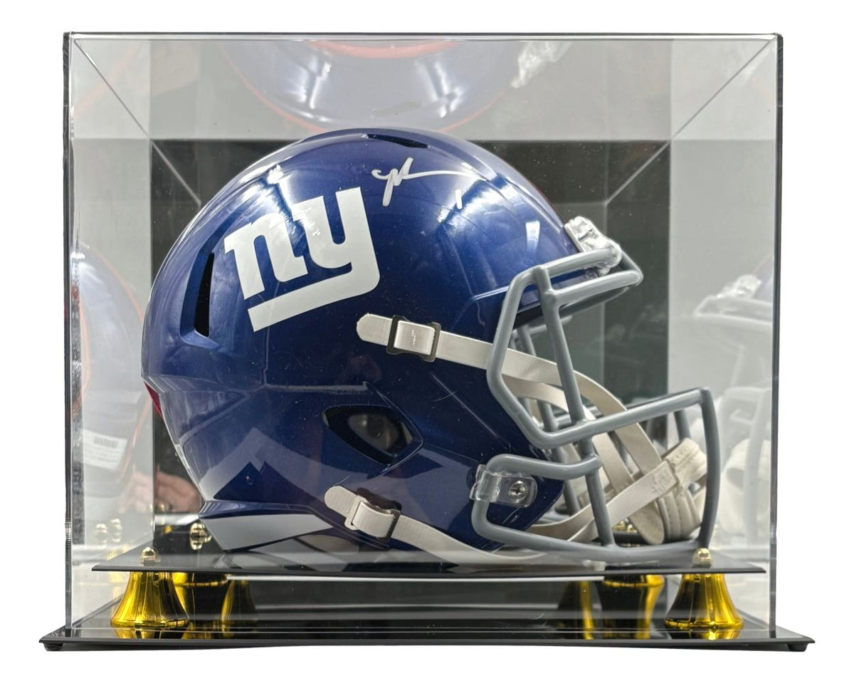 Malik Nabers Signed New York Giants FS Speed Replica Helmet Fanatics w/ Case