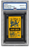 Nolan Ryan Signed New York Mets 1968 Rookie Year Ticket Stub 2 PSA/DNA Auto 10