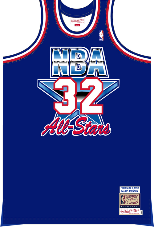 Mitchell & Ness Magic Johnson NBA All-Star 1992 Royal Authentic Jersey