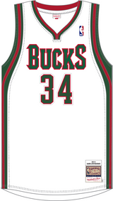 Mitchell & Ness Giannis Antetokounmpo Milwaukee Bucks 2013 White Home Jersey