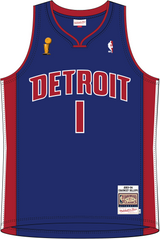 Mitchell & Ness Chauncey Billups Detroit Pistons 2003 Royal Dark Finals Jersey