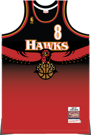 Mitchell & Ness Steve Smith Atlanta Hawks 1996 Scarlet Authentic Jersey