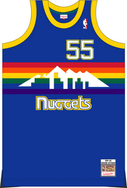 Mitchell & Ness Dikembe Mutombo Denver Nuggets 1991 Royal Authentic Jersey