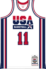 Mitchell & Ness Karl Malone Team USA 1992 White Authentic Jersey
