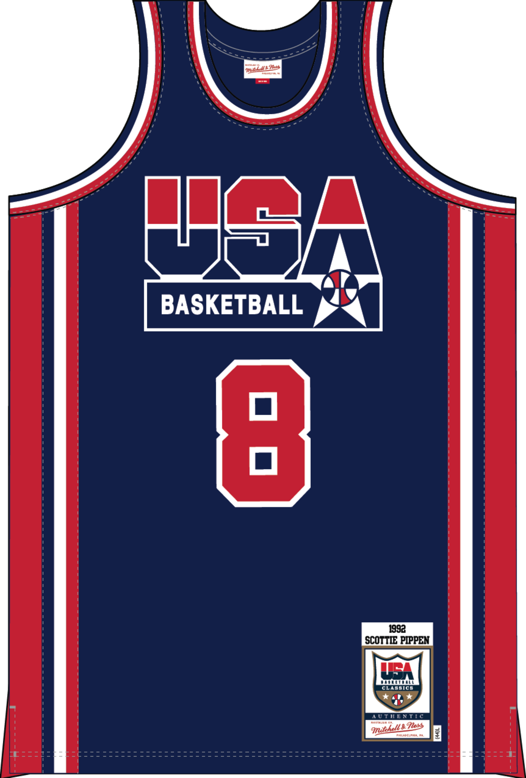 Mitchell & Ness Scottie Pippen Team USA 1992 Navy Authentic Jersey